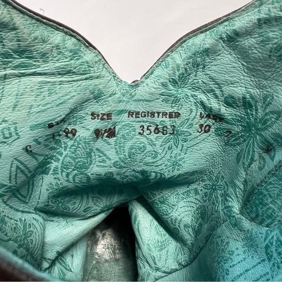 Corral Women’s Leather Two Tone Inlay Brown Square Toe Cowboy Boots Size 9.5 - Picture 8 of 9